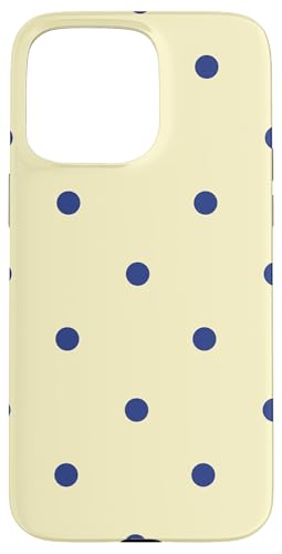 Butter Yellow and Blue Polka Dots Classic Polkadots Simple �X�}�z�P�[�X iPhone 15 Pro Max �p