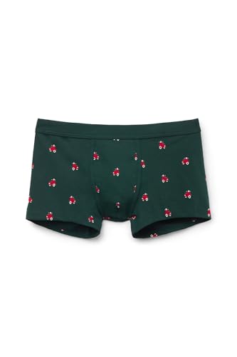 Intimissimi Man's Scooter Print Natural Fresh Cotton Boxers in Green, Size M
