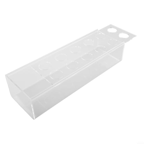 BlesConi Florero rectangular de acrílico transparente de la caja de exhibición de la flor para la decoración casera y los arreglos del centro de mesa