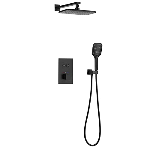 Mitigeur de douche noir en laiton pour éliminer les fuites et les variations de jet