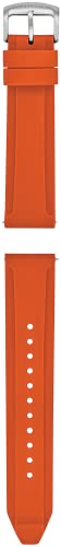 Bracelet en silicone orange 22 mm interchangeable structure effet maille