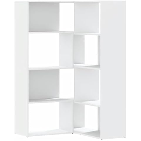 vidaXL Corner Bookcase - Customizable 4-Tier Design Cover