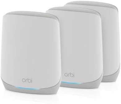 NETGEAR Orbi Tri-Band Mesh AX5400 Upto 5.4Gbps System (RBK763S) – Router with 2 Satellite| Coverage up to 7,500 sq. ft|75 Devices|Netgear Armor All in one Internet Security, 1 Year Subscription.