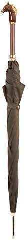 Pasotti Men's umbrella, Italian accessory, Umbrella cane, Brown horse image 3