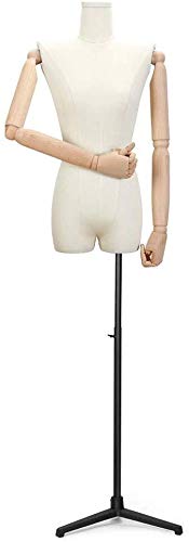 Maniquí de sastre para mujer con elegante busto desmontable para alta costura y joyería