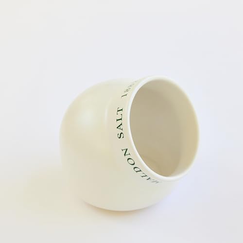 Maldon Salt - Ceramic Salt Pig | Made of Quality Ceramic with a Classic Design | Perfect Addition to The Kitchen or Dining Room | Cream/Off-White