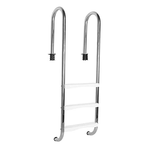 Escalera para piscina de 3 peldaños antideslizante acero inoxidable miniatura 2