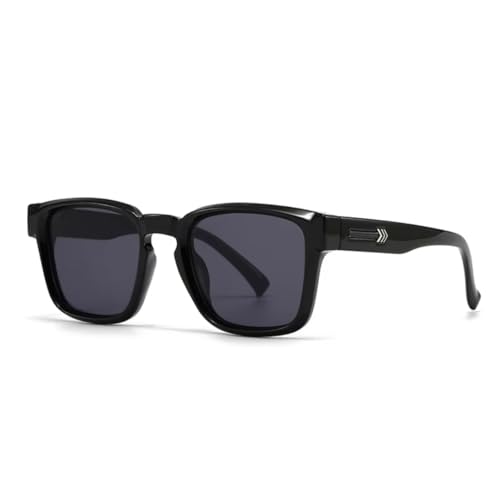 Lunettes de soleil carrées rétro femmes rivets protection UV400 hommes