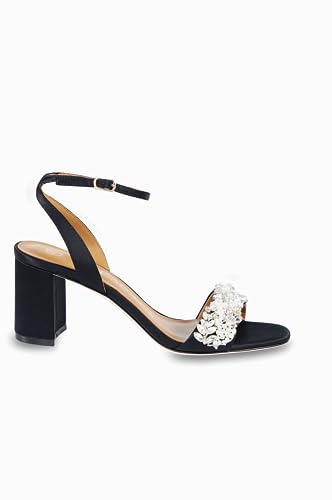 Women`s Stylish Leather Chunky heeled sandals with leather outsolefor dressy summer2