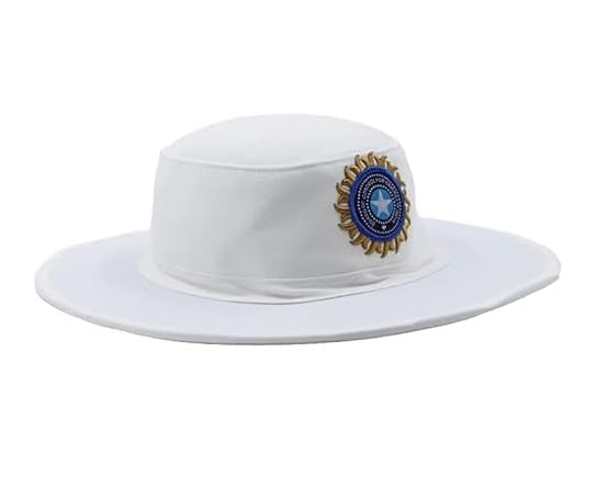 Image of Eirqne Cricket Sun Hat for Sports Fans with Embroidered Logo, Adjustable Outdoor Protection Cap for Training, Match Practice, Travel and Daily Comfort Wear (White)