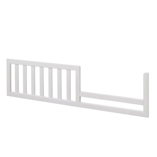 Image of Toddler Bed Safety Guard Rail for Sorelle Convertible Cribs - Solid Wood Rail for Convertible Crib to Toddler Bed Conversion - Safety Bed Rail for Children (Model #136, Vintage White)