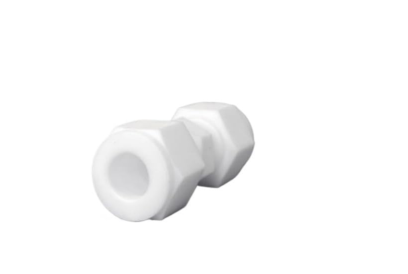 2 sztuki złączki redukcyjnej PTFE z tulejką i gwintem zewnętrznym - końcówka 16/18/20/25/28 mm do zastosowań w przemyśle naftowym, wodnym i gazowym(D16mm-D20mm)