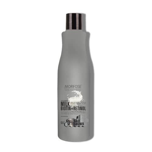 Morfose Milk Biotin + Retinol Hair Shampoo 500 ml -%0 Sal y Sulfato - Champú Para El Cabello Eficaz Con Biotina De Leche y Retinol