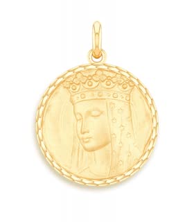 Médaille Vierge aux Étoiles en Or jaune 375/00 à porter au quotidien avec élégance