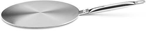 Gourmia GHP9530 Induction Cooker Diffuser Plate 9.5" – 3.4mm Thick Stainless Steel – Use Any Cookware on Induction Stove Hob or Range