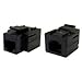 Aish Cat 5e Keystone Inline Coupler Black RJ45 Female