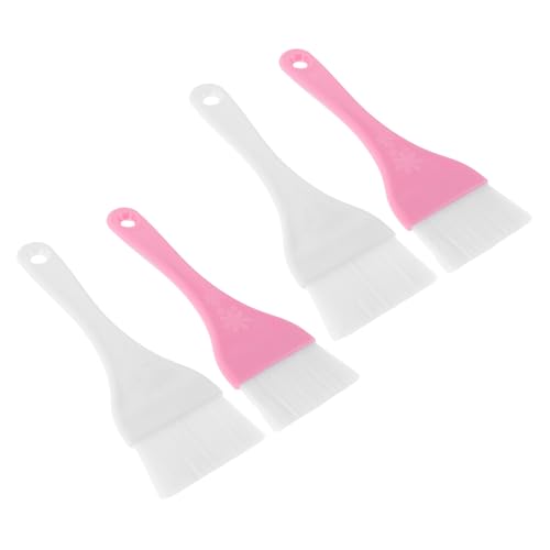 minkissy 4 Pezzi Spazzola Corpo Grande Morbida per Viso e Corpo Pennello Applicatore Polvere Fango e Abbronzante Viaggio in Bianco e Rosa per Sensibile