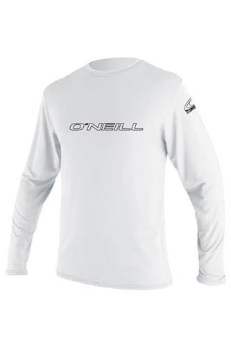 O'Neill Wetsuits Youth Basic Skins UPF 50+ Long Sleeve Sun Shirt, White, 14
