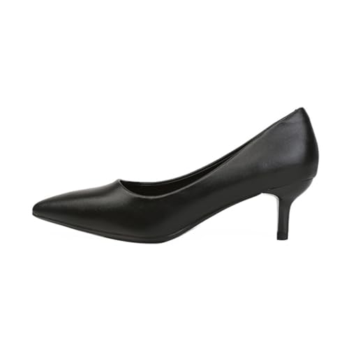 Minetom Damen Pumps Spitzenschuhe Stiletto High Heels Abendschuhe Absatzschuhe Elegant Hoher Absatz Hochzeit Party Büro Schuhe D Schwarz 5cm 35 EU