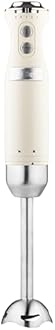 Westinghouse Retro Hand Blender - 600W Handheld Stick Blender for Kitchen - Stainless Steel Electric Soup Blender - Food Mixer with Various Speeds and Turbo Setting - White