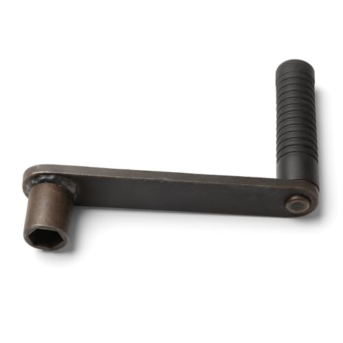 Image of Livshine Manual Rolling Shutter Handle | Fits 18 mm Gearbox Spindle | Heavy-Duty Steel L-Crank with Textured Grip for Shop & Industrial Roller Shutters