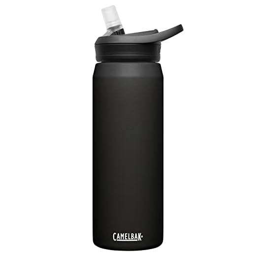 CamelBak Eddy+ Garrafa de água isolada a vácuo inoxidável, 740 ml, preta