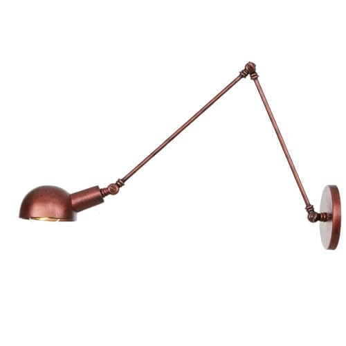 Faretti Da Parete Per Interni Regolabili In Metallo E27, Lampada Da Parete Estensibile Con Braccio Lungo E Retrò Industriale Vintage, Per Corridoio, Soggiorno, Corridoio, Studio, Bar, Decorazione(D)