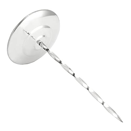 Soporte para Billetes de Recibo, Punta Redonda Antideslizante de Acero Inoxidable Grueso para Restaurantes, Bares, Cocinas (Varilla espiral plateada.)