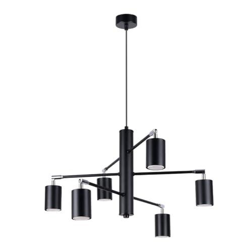 Luminaire moderne salon avec 6 sources lumineuses GU10 lustre intérieur SOLLUX