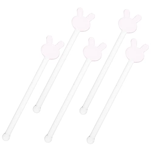SOLUSTRE 1set Transparent Cocktail Stirrer Reusable Drink Mixing Sticks for Coffee Juices and Cocktails Unique Party Supplies for Birthdays Anniversaries and Celebrations 5pcs