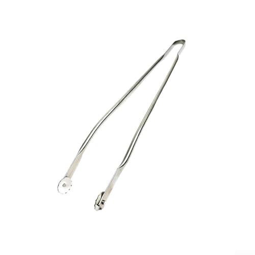 Pinzas de barbacoa de mango largo para voltear salchichas, herramienta de parrilla de acero inoxidable resistente para cocinar de forma segura (30 cm)