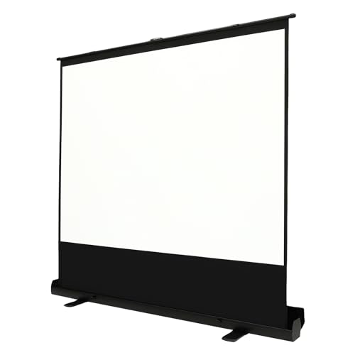 Pantalla de proyección retráctil para evitar reflejos con base de pie de 80 pulgadas
