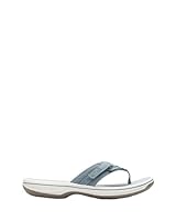 Clarks Women's Brinkley Sea Sandal, Blue Grey, 7.5
