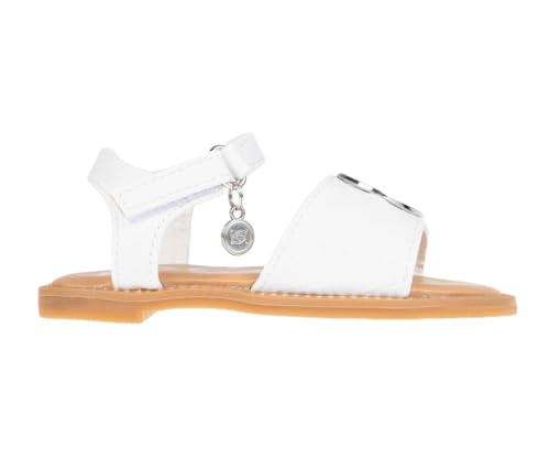 Image of bebe Girls' Sandals - Trendy Flat Designs with Rhinestones, Puffy Straps, Embossed Details and Charms for Toddlers /Little Kids /Big Kids