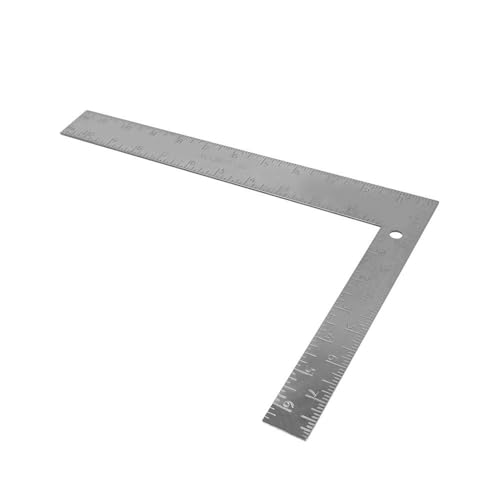 Image of WORKPRO WP264009 | Steel Carpenter Square | 200 x 300 mm (8 inch x 12 inch) | Powder-Coated Unbreakable Steel Body | SAE & Metric Markings | for Woodworking, Carpentry & Layout | Professional Quality