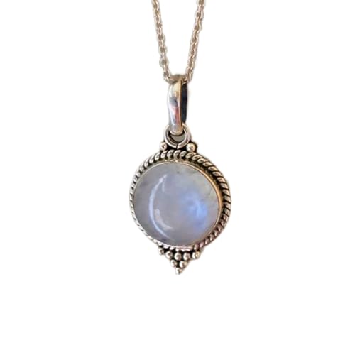Collier pierre de lune 19mm en argent idéal pour un nouveau départ