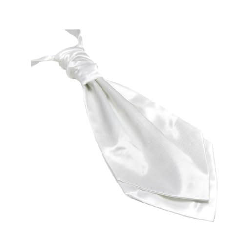 Lavallière blanche mariage noeud parfait cravate prête à porter