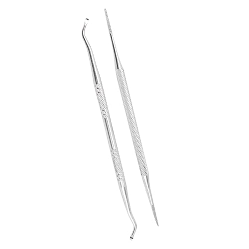 Ingrown Toenail Tool, Nail Tools 2pcs Ingrown Toenail File Lifter Professional Double Sided Stainless Steel Ingrown Toenail Toenail File Cleaner Tool