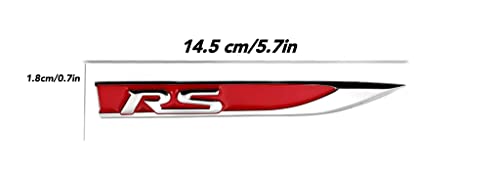 Image of 2-Piece RS Blade Emblem 3D Metal Badge Car Side Fender Rear Trunk Emblem Badge Tailgate Sticker Decals