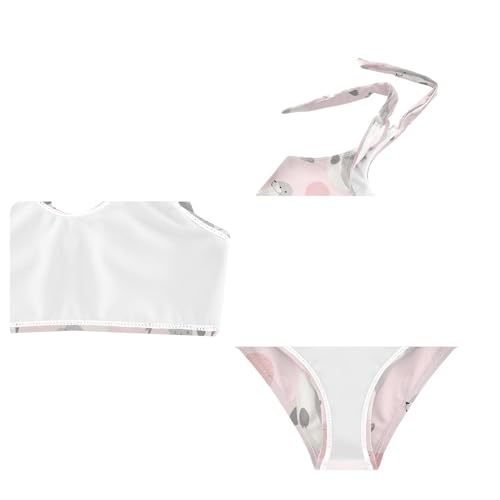 Wusikd Seals Balls Gray Girls Swimsuits Two Piece Pink Swimwear Bikini Set for for Girls Size 3T4