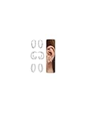 jagosen Silver Hoops Earrings For Women 3 Pairs Hypoallergenic Sterling Silver Plated Small Hoop Earrings Stack Cubic Zirconia Cartilage Huggies Sleeper Gold Jewellery Set