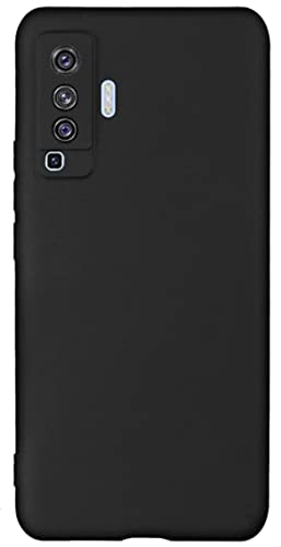 Image of Mobile Back Cover Case for Vivo X50 (Silicone Case|CameraProtection|Black SC1510)