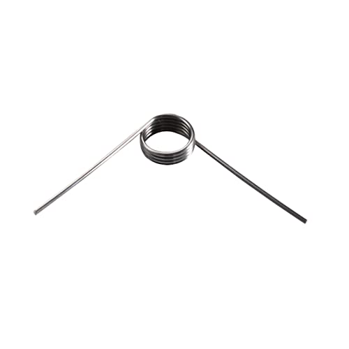 Resorte de torsión mecánico de acero con resorte de 5 uds: diámetro de alambre de 1,2mm, diámetro exterior de 12mm, longitud del brazo de 35mm(1.2x12mm-2 Turns - 90°)