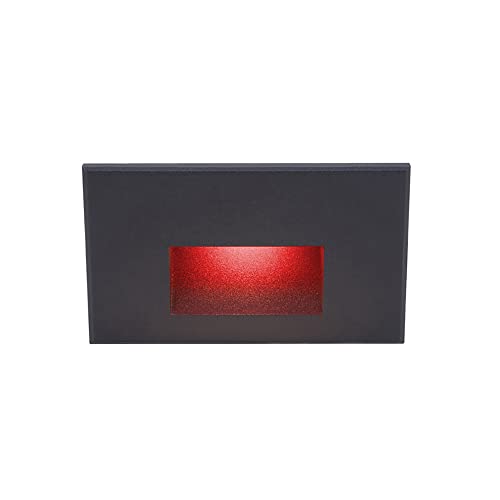 Wac Landscape Lighting, Ledme 120V Led Horizontal Indoor And Outdoor Step And Wall Light Red In Black #TOP4
