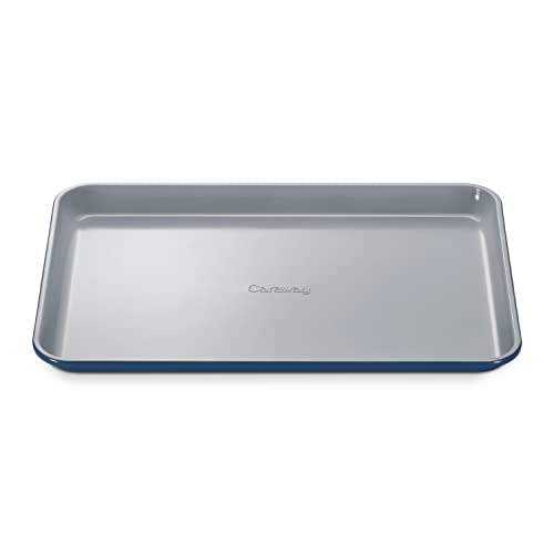 Caraway Non-Stick Ceramic Baking Sheet - Naturally Slick Ceramic Coating - Non-Toxic, Ptfe & Pfoa Free - Perfect For Baking, Roasting, And More - Medium - Navy #TOP29