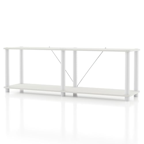 Homes: Inside + Out Apexa Modern 2-Tier Extra Wide Shelving