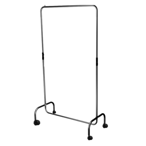 Arara Desfile com Rodinhas 100cm Para Roupas Reforçada Altura Regulável (PRETA)