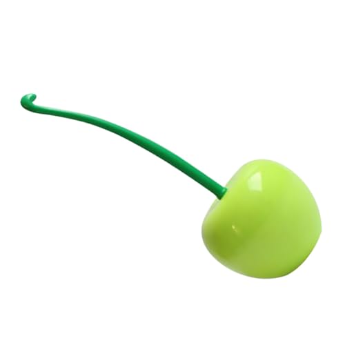 Mikinona Juego de Cepillo de Baño Mango Largo y Cerdas Suaves Diseño Ergonómico en Forma de Cereza Base Integrada para Higiene Plástico Resistente Color Verde Herramienta de Limpieza