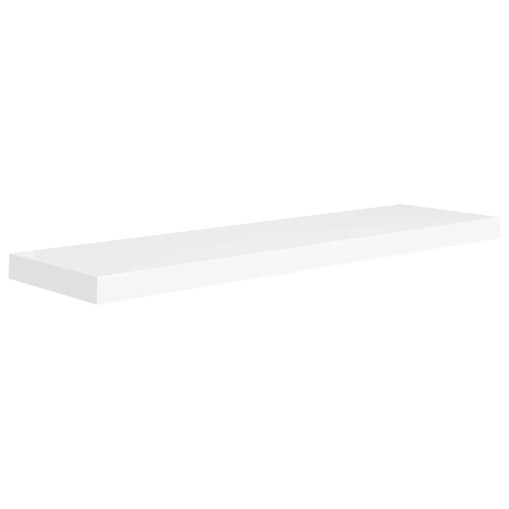 Estantería flotante blanca 90 x 23,5 x 3,8 cm, tablero DM de panal, marco de metal, estantería de pared para libros, decoración, fijación invisible, diseño moderno, duradero