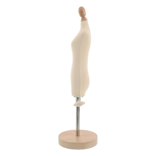 Maniquí miniatura para costura femenino Mikikit con base de madera 2